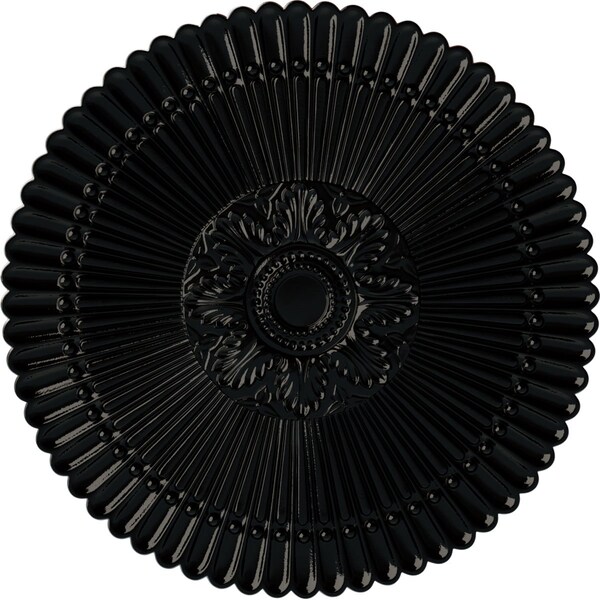 Ekena Millwork Nexus Ceiling Medallion (Fits Canopies up to 2 3/4"), Hand-Painted Black Pearl, 30"OD x 1 1/4"P CM30NEBPS - main